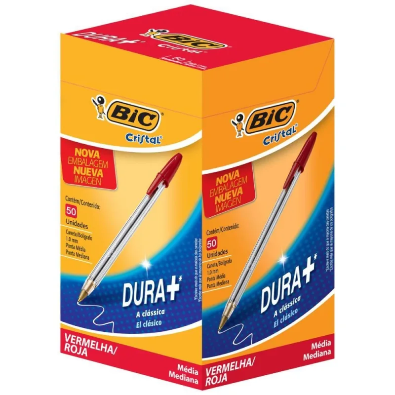 Caneta Esferografica Cristal Vermelha - bic