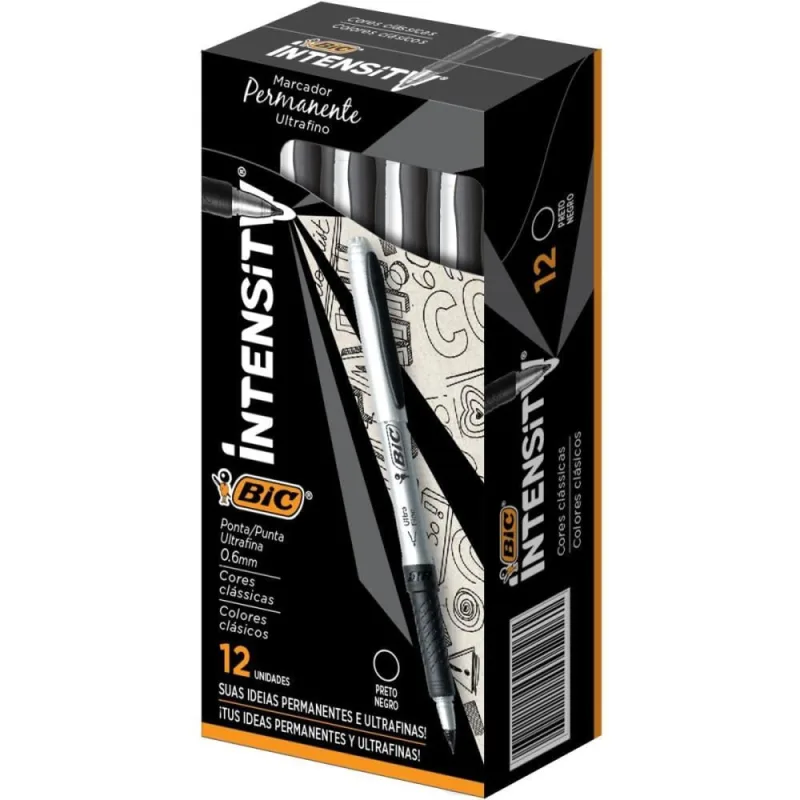 Caneta para CD 0.6MM Marking ULTRA Fina Preto - bic