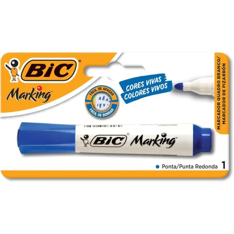 Pincel Quadro Branco Marking Recarregavel Azul (070330348127) - bic