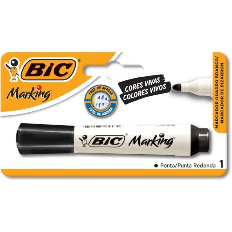 Pincel Quadro Branco Marking Recarregavel Preto* - bic