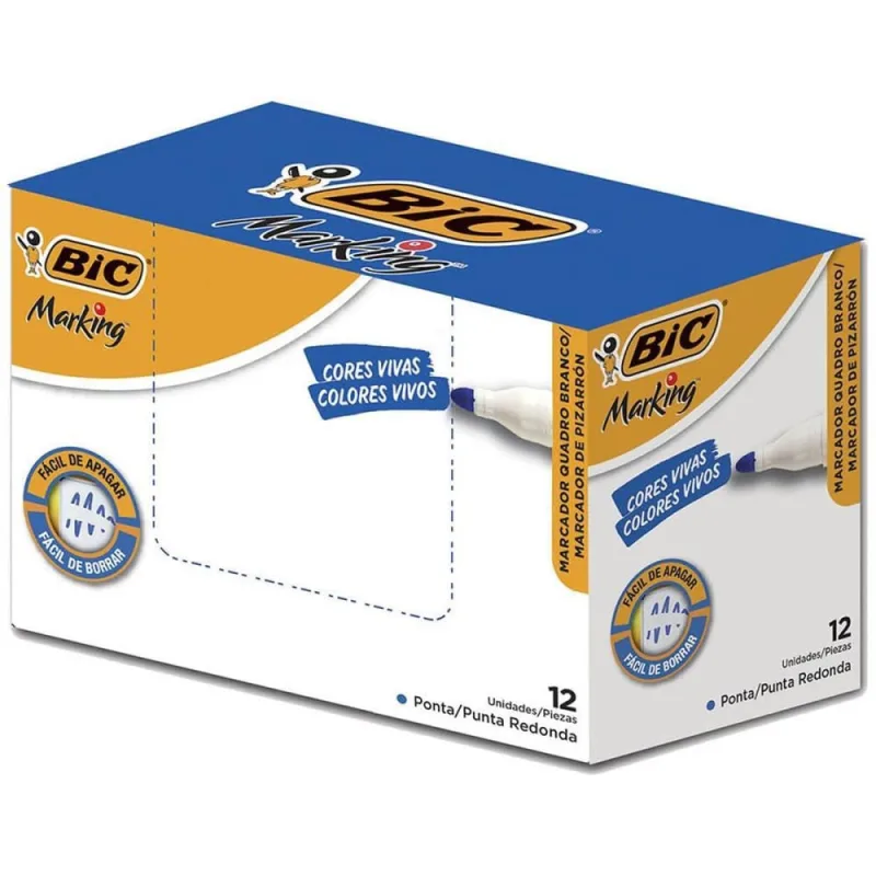 Pincel Quadro Branco Marking Recarregavel Azul - bic