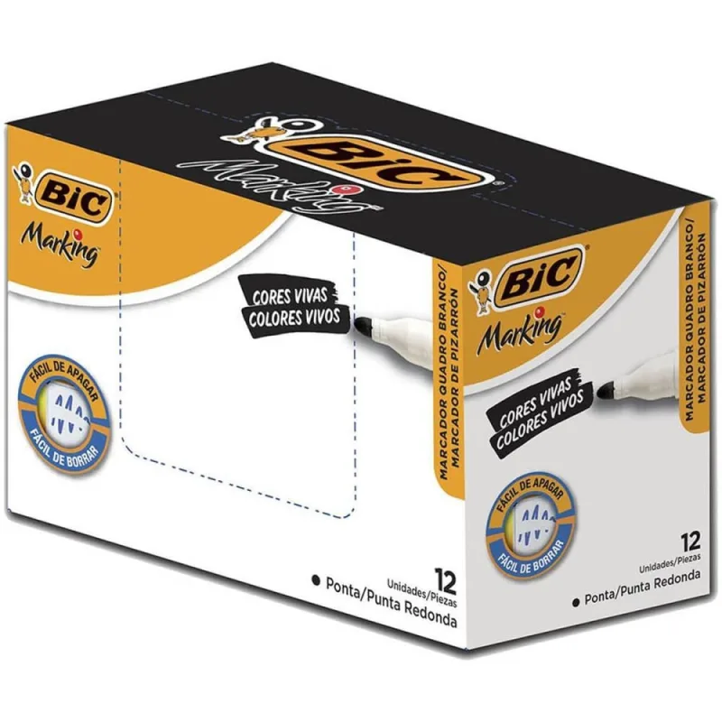 Pincel Quadro Branco Marking Recarregavel Preto - bic