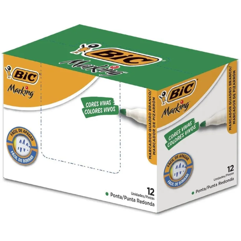 Pincel Quadro Branco Marking Recarregavel Verde - bic