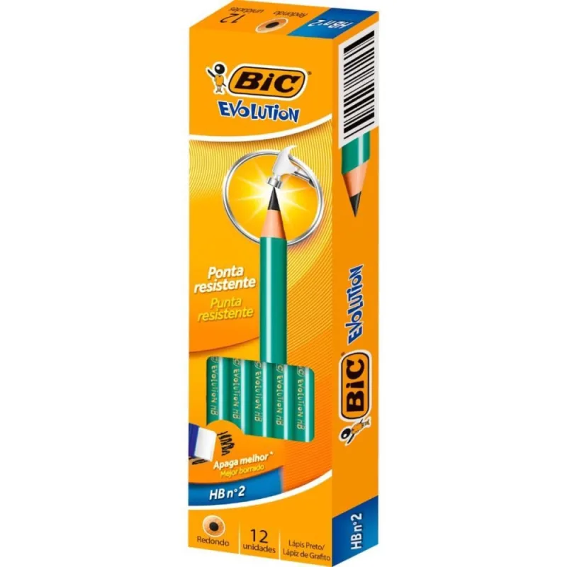 Lapis Preto Redondo Evolution Preto S/BORRACHA - bic
