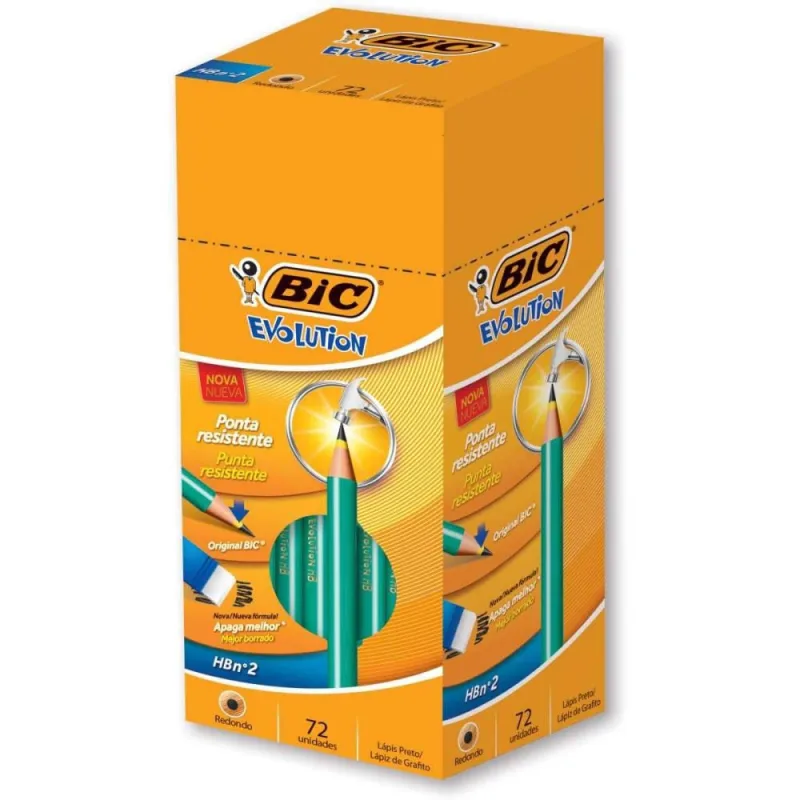 Lapis Preto Redondo Evolution 2HB S/BORRACHA - bic