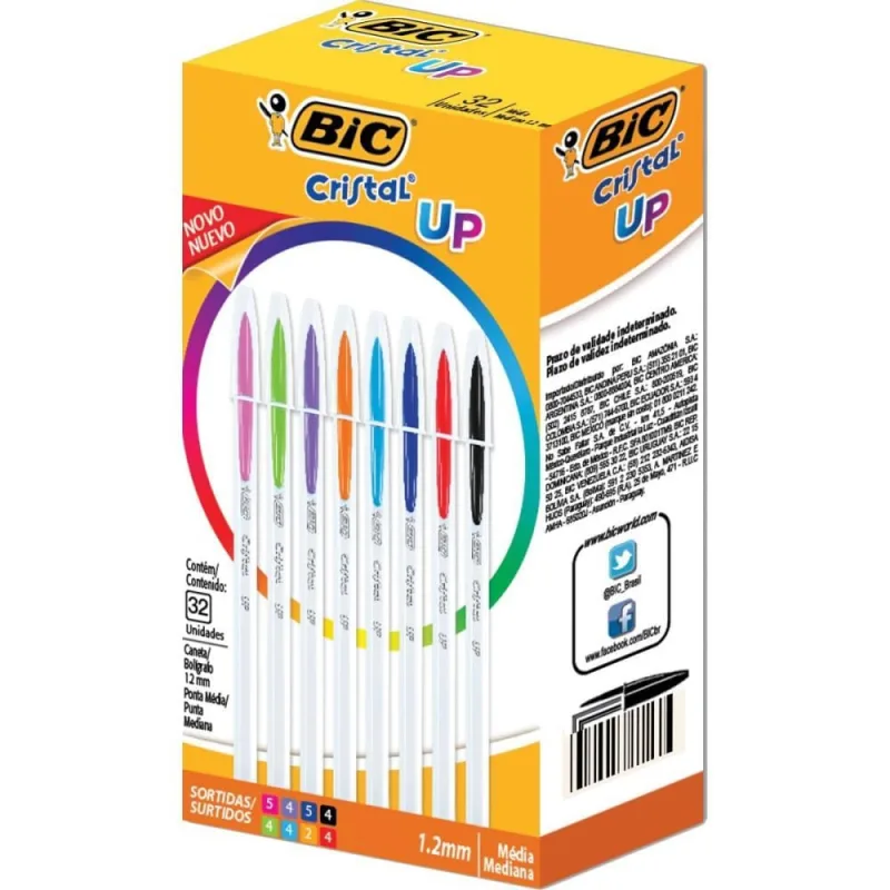 Caneta Esferografica Cristal UP Colors - bic