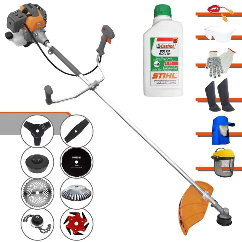 Roçadeira Lateral Rl520p + 6 Facas + Epi + óleo Stihl 2t - Tekna
