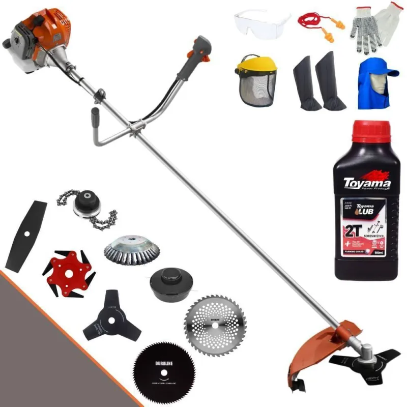 Roçadeira Completa Rl520acg2 + 6 Facas + Epi + óleo Toyama - Tekna