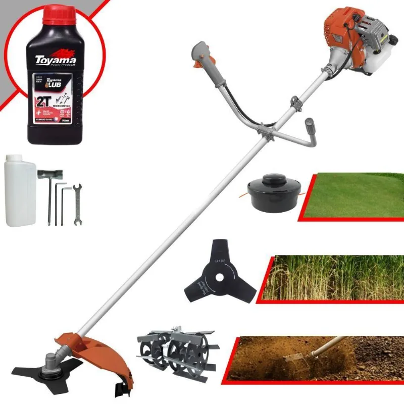 Roçadeira Rl520acg2 52cc 2hp + Enxada Rotativa + Óleo Toyama
