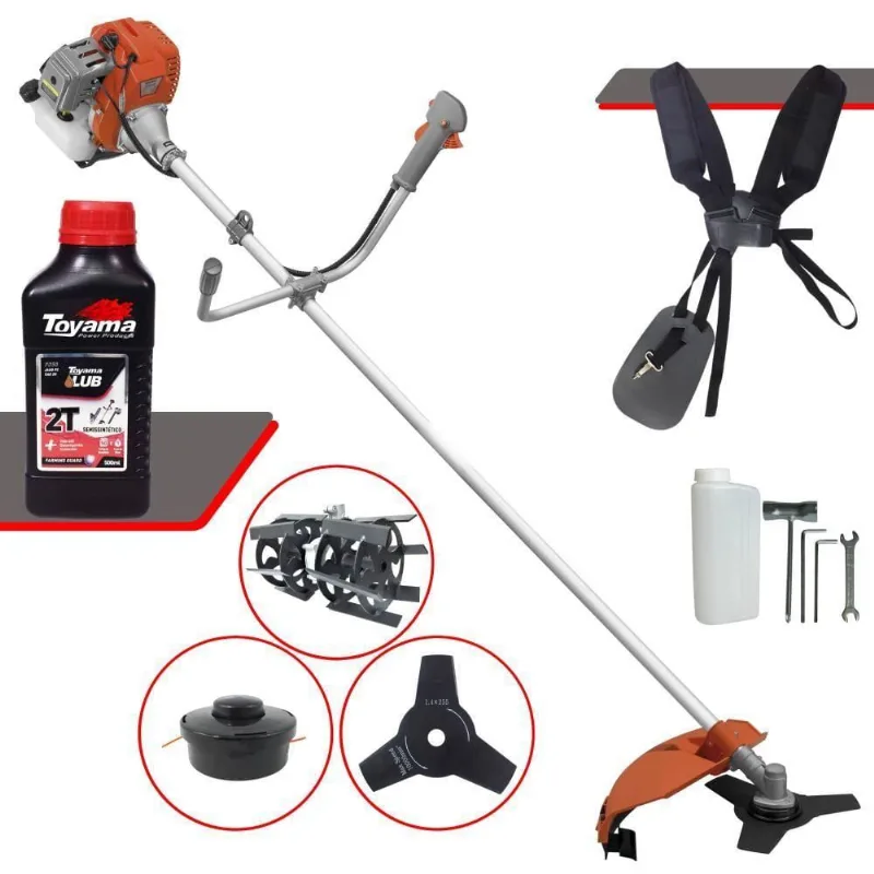 Roçadeira Rl520acg2 2hp 52cc + óleo Toyama + Enxada Rotativa