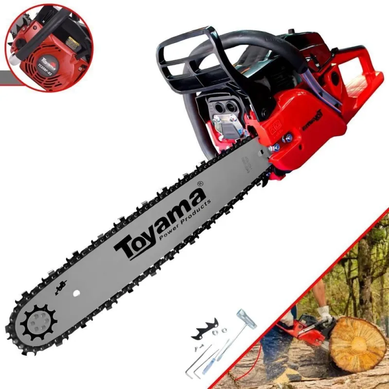 Motosserra Toyama TCS58FG2 55cc 3,2HP com Sabre 18'' Vermelho 12500 RPM - Toyama