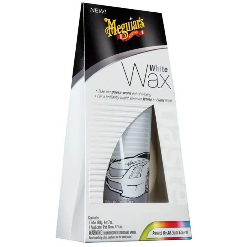 Cera para Carros Brancos White Wax G6107 Meguiars 198g