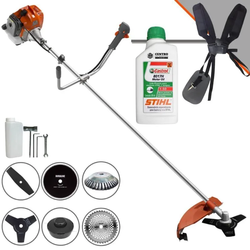 Roçadeira Rl520acntk Tekna + óleo Stihl + 6 Opções De Cortes