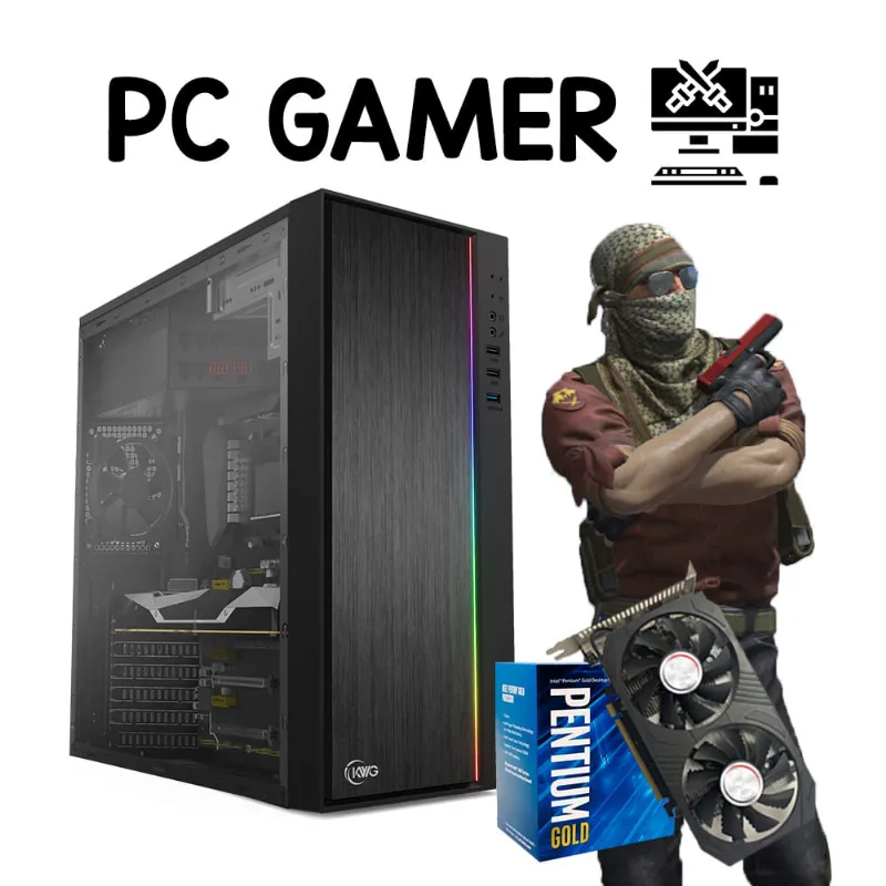 PC Gamer Inpower Intel Pentium Gold G5420 240GB SSD 8GB GPU Radeon RX 560 4GB 2864