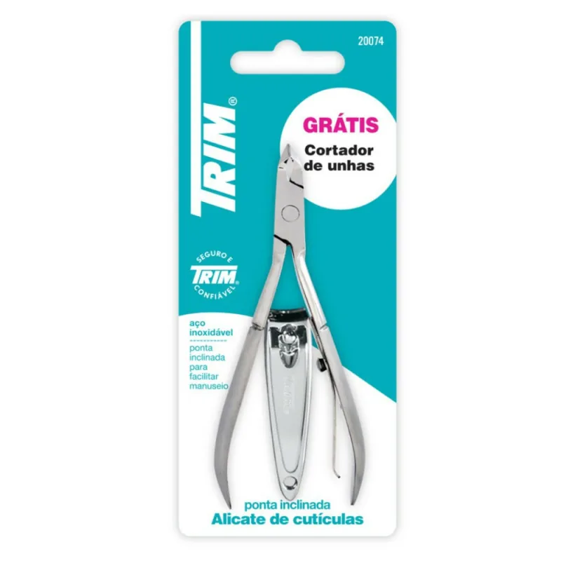 Kit Trim 20074 Alicate De Cutículas 1 Unidade + Cortador De Unhas 1 Unidade - TRIM