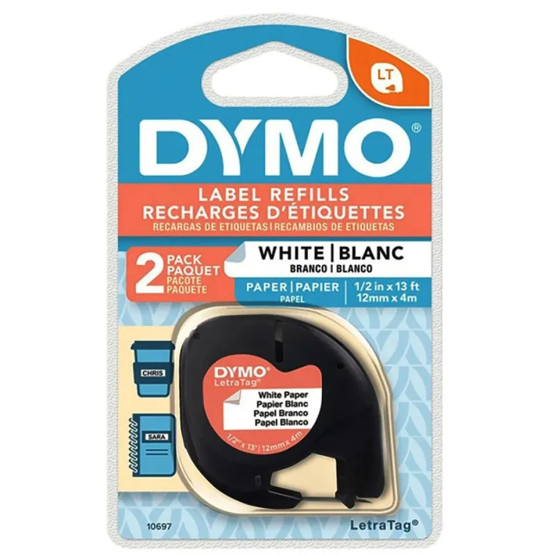 Fita Auto Adesiva Papel Blister 2 Peças Dymo - DYMO