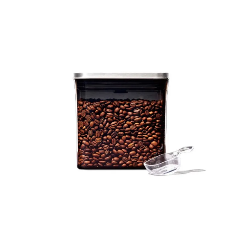 Pote Hermético Quadrado com Colher Steel Pop 1,6 Litros OXO