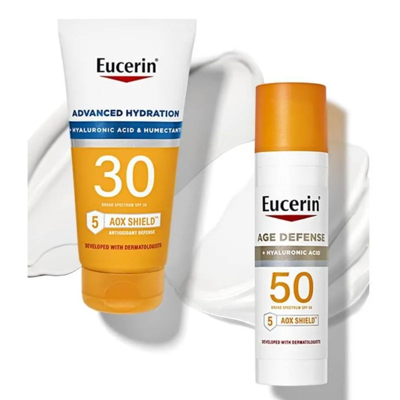Loção Facial E Corporal FPS 30 + Rosto FPS 50 De Eucerin