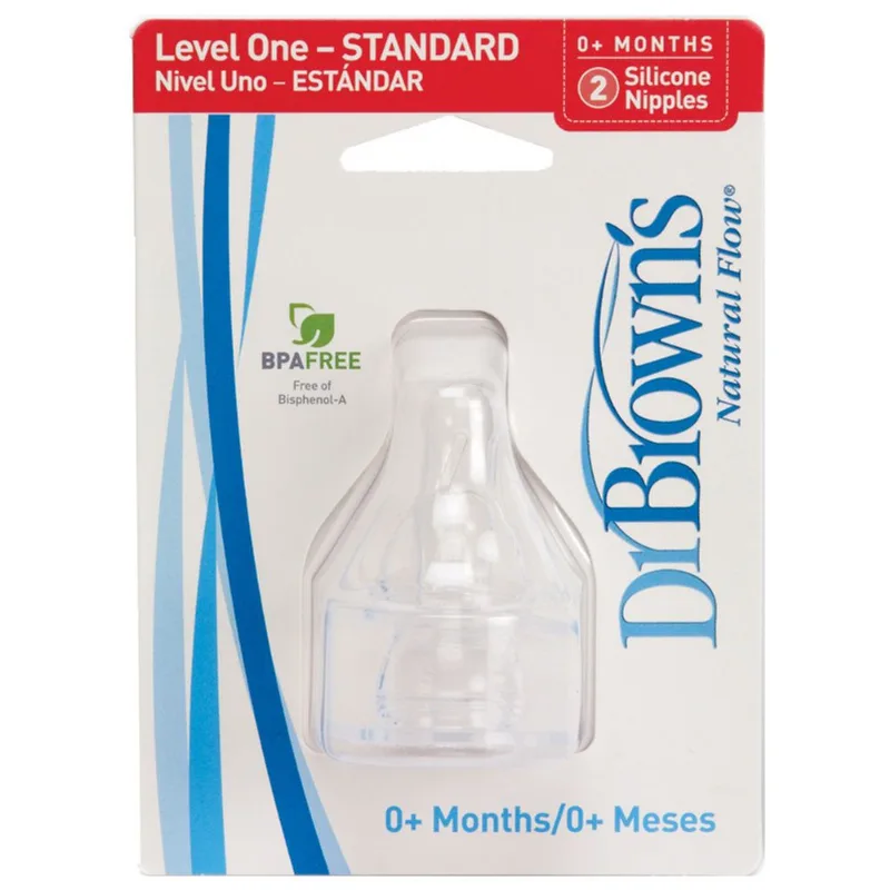 Conjunto com 2 Bicos de Silicone - Fase 1 - 0+ Meses - Dr Browns