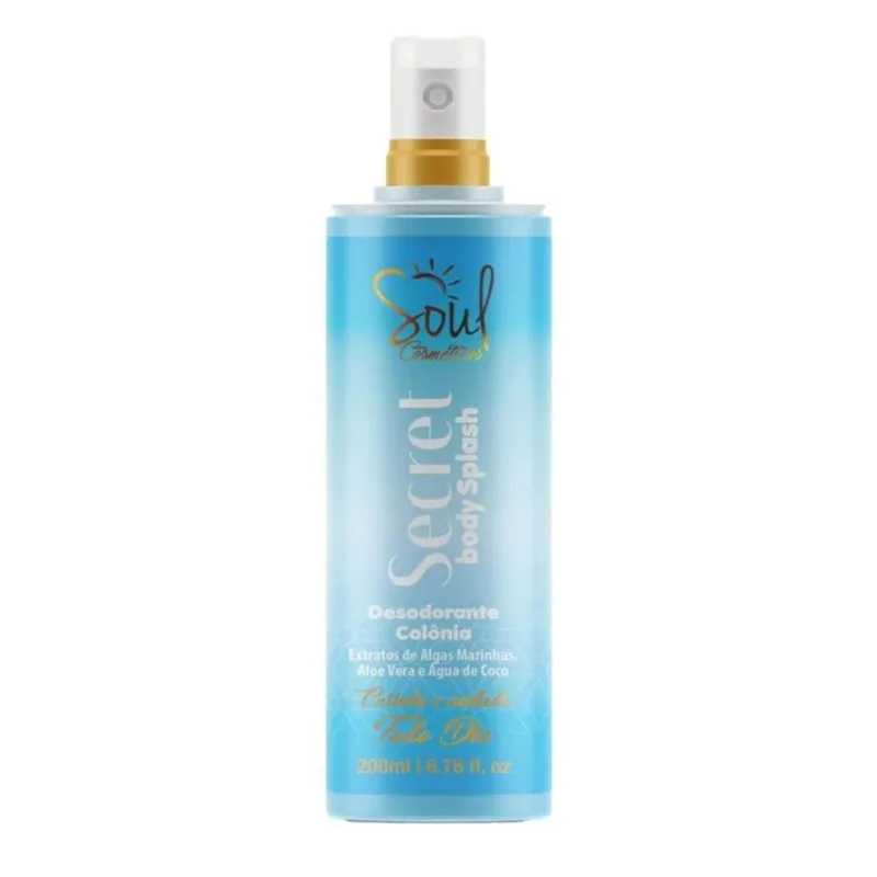 Body Splash Secret Desodorante Colônia Soul Cosméticos 200ml