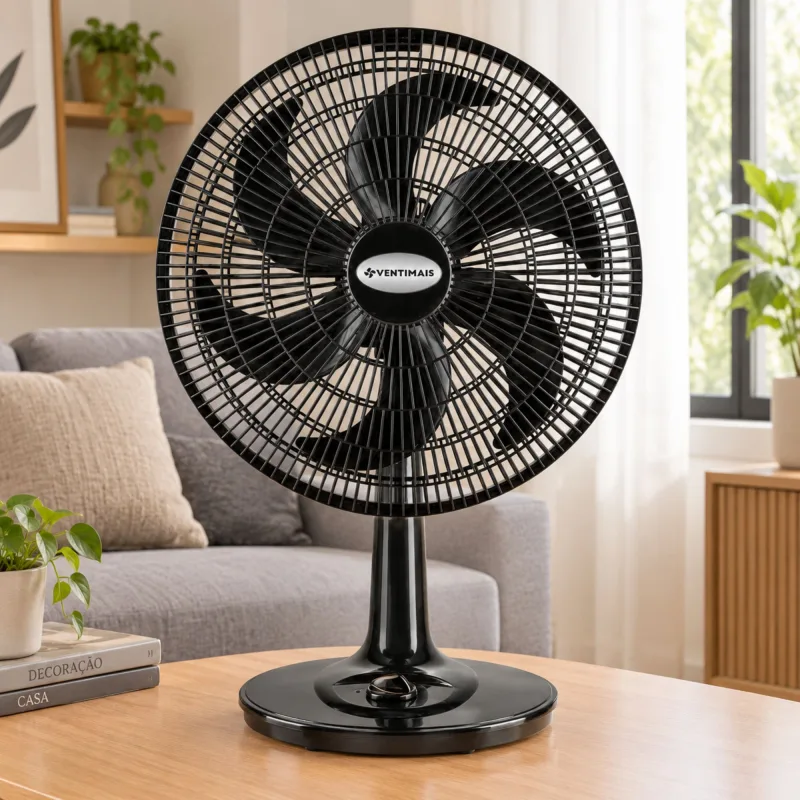 Ventilador Oscilante Mesa Preto 30cm 55w Turbo Ventimais 127v - Ventimais