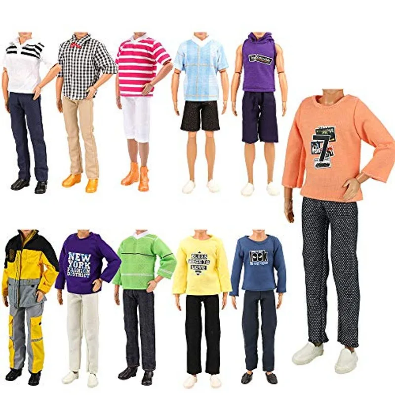 Barwa Lot 5 Define Roupa De Camisa De Moda Roupas Com Calças Para Boneca Amiga De 12 Polegadas