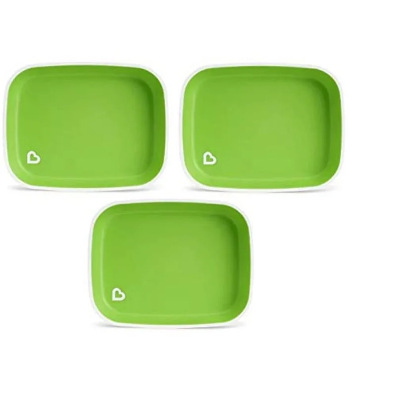 Pacote com 3 pratos Munchkin Splash (verde)