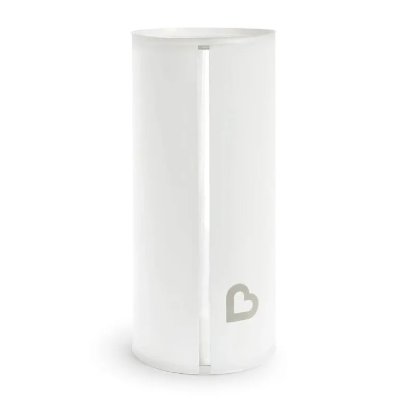 Balde de fraldas descartável portátil Munchkin Toss, 1 pacote, comporta 30 fraldas, branco