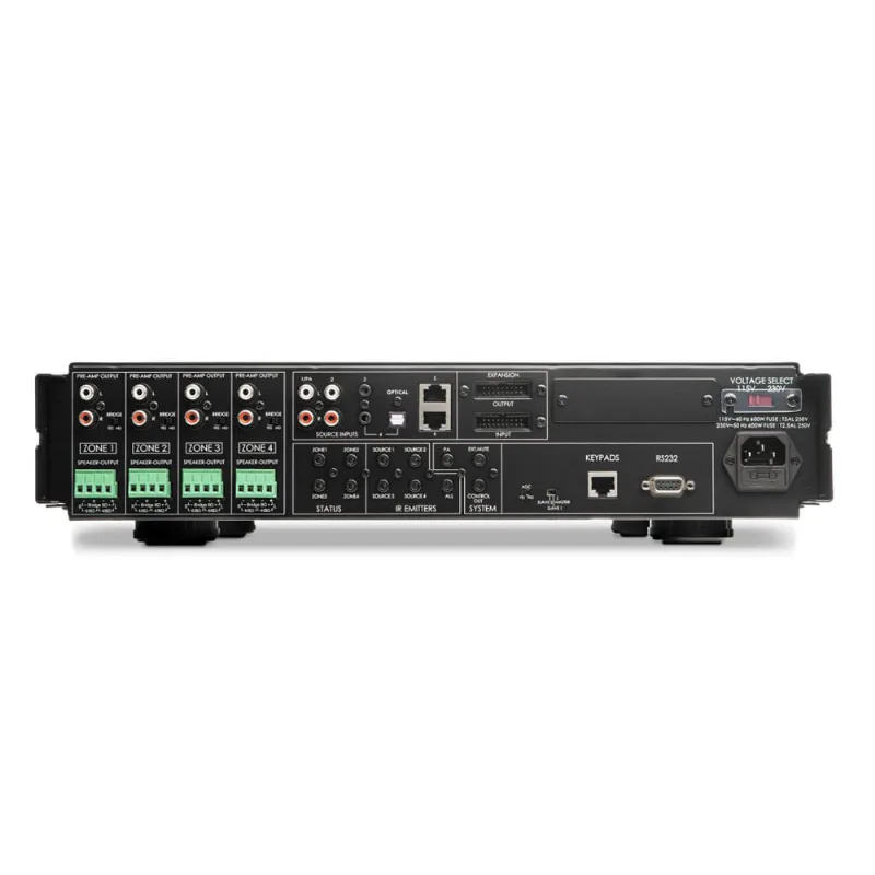 Multiroom 4 Zonas Estéreo e 6 Fontes de entrada Wave Sound WMR46 Bivolt Preto