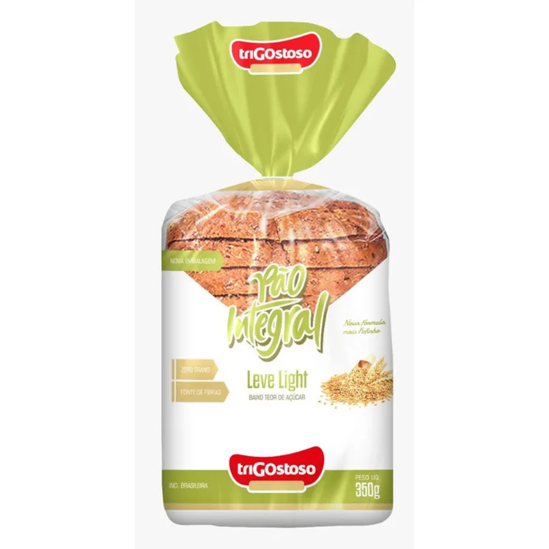 Pão de Forma Integral Leve Light TriGostoso Pacote 350g