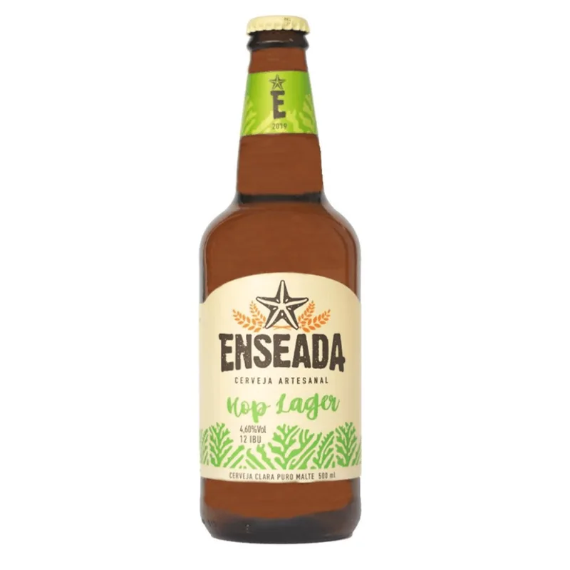 Cerveja Puro Malte Hop Lager Enseada Garrafa 355ml