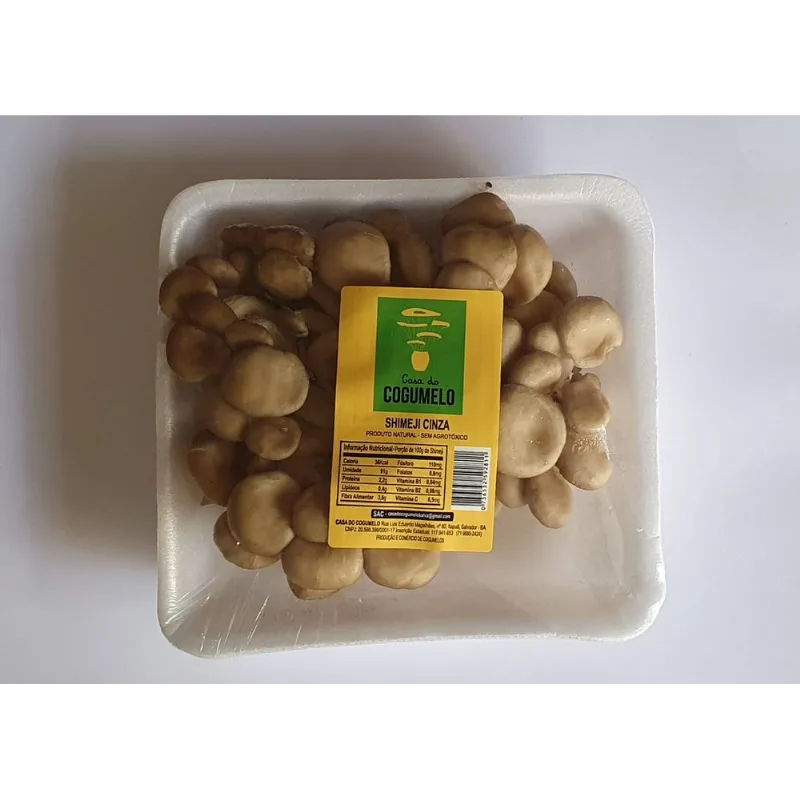Cogumelo Shimeji Cinza Casa do Cogumelo Bandeja 200g