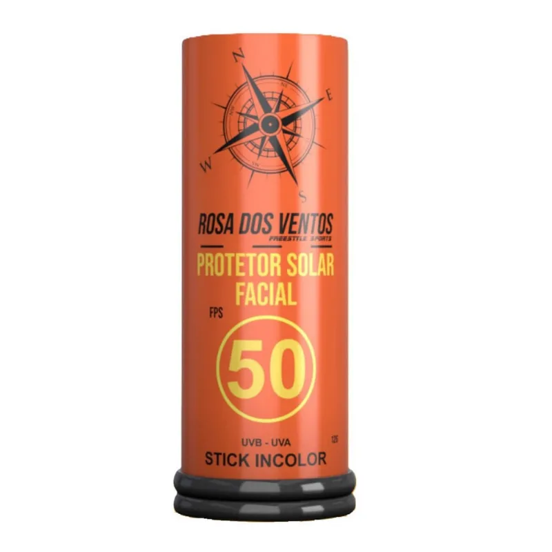 Protetor Solar Facial FPS50 Bastão Incolor Rosa dos Ventos