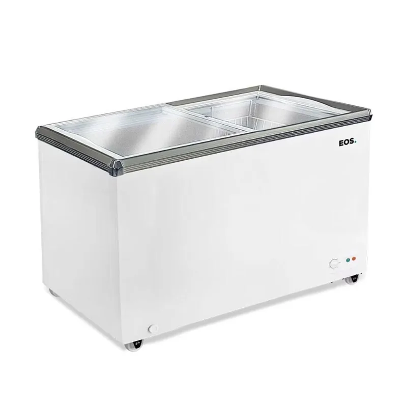 Freezer Conservador Expositor Horizontal Dupla Ação Tampa De Vidro Eco Gelo 247L EEH300XX 127V - eos