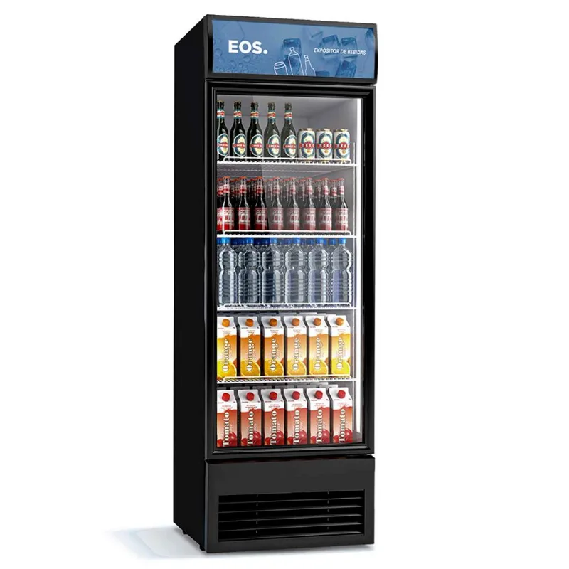 Refrigerador Expositor Vertical EOS 338L EEV400P Preto 220V