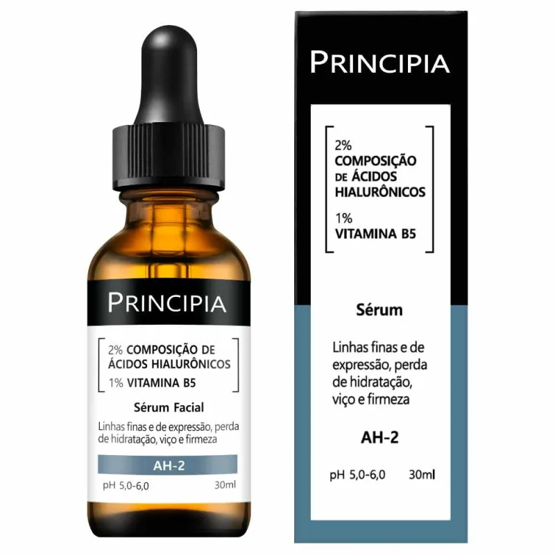 Sérum Facial Principia com Ácidos Hialurônicos 2% e Vitamina B5 1% 30ml - Principia