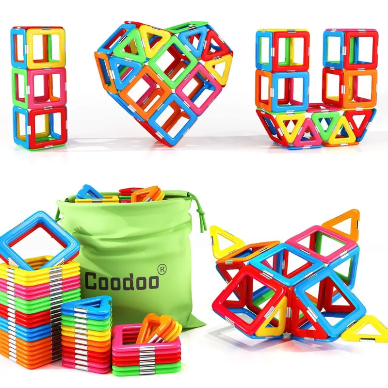 Blocos magnéticos Coodoo Upgrades Tough Tiles stem Toys 3 + Year