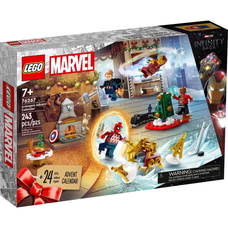 Conjunto de brinquedos para construção do calendário do advento lego Marvel Avengers 2023 - Lego