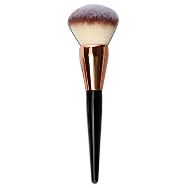 Rn beauty Pincéis de Maquiagem Grande Pincel de Pó Fundação Blush Bronzer Contorno Face Liquidificador Mineral Mistura Cosméticos Cosméticos Kabuki Cobertura Total (Ouro Rosa / Preto) 1 Contagem (Paco