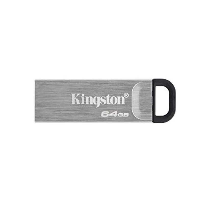 Kingston DataTraveler Kyson 64GB High Performance USB 3.2 Metal Flash Drive Velocidades de até 200MB/s DTKN/64GB