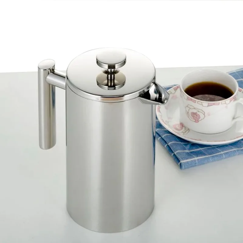 Cafeteira Prensa Francesa 100% Aço Inox Parede Dupla 800ml - Não Disponível