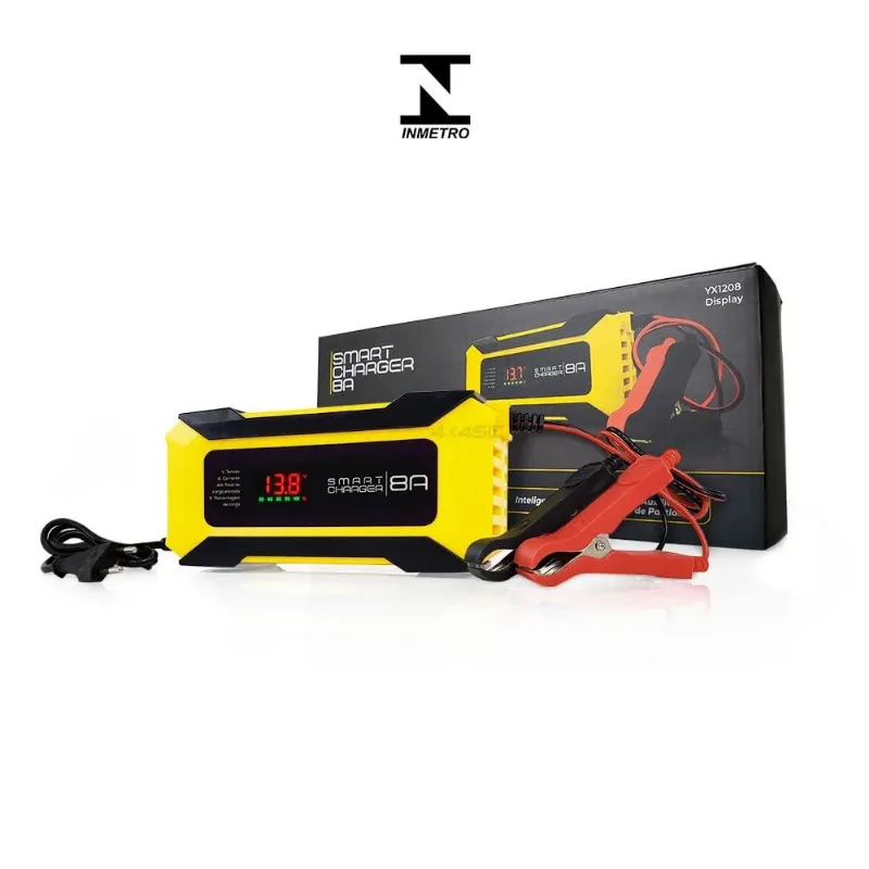 Carregador de Bateria Automotivo 8A Inteligente – Bivolt – 12V – Smart Charger