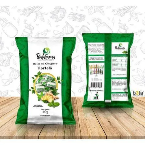 Bala Gengibre Sabores (hortela) - Não Informado