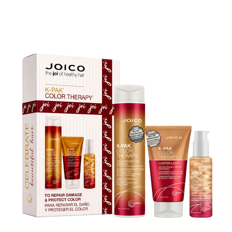 Kit Joico K-PAK Color Therapy - Shampoo 300ml + Máscara 150ml + Óleo Capilar 63ml - Joico