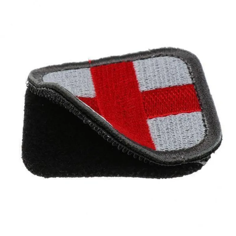 3x50 X 50mm Patch De Cruz Vermelha De Primeiros Socorros Hook &amp; Loop Medic