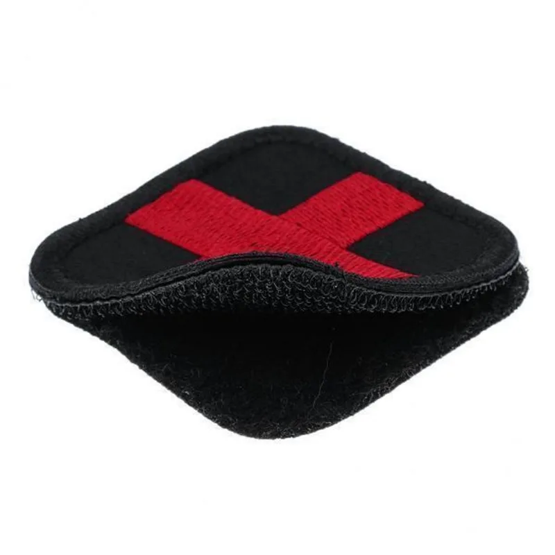 5x50 X 50mm Patch De Cruz Vermelha De Primeiros Socorros Hook &amp; Loop Medic