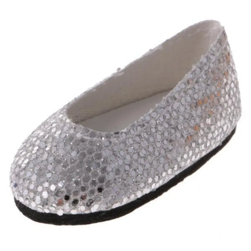 3 Pares De Sapatos De Lantejoulas Para Boneca Americana De 14"wellie Wisher