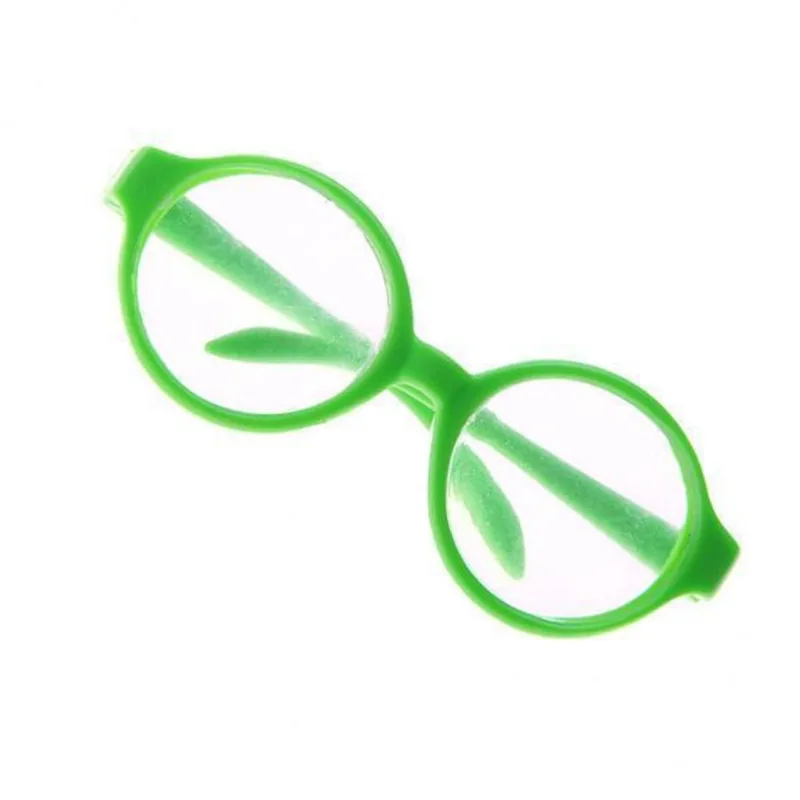 2xpair Of Round Frame Glasses For 18'' American Dolls Green