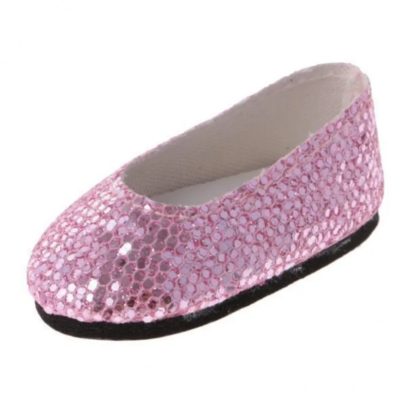 2 Pares De Sapatos De Lantejoulas Para Boneca Americana De 14"wellie Wisher