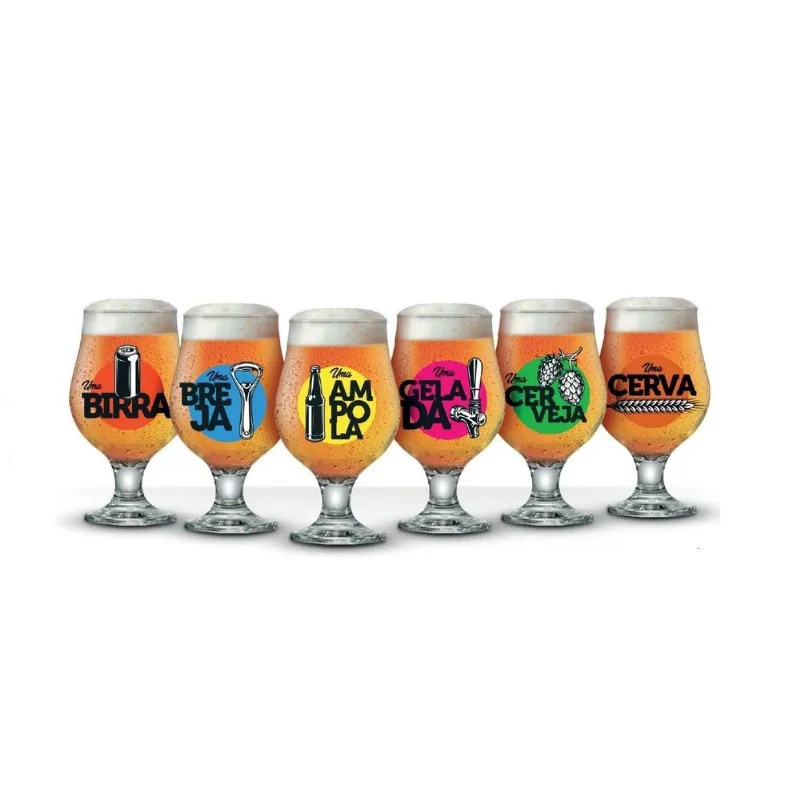 Taças De Cervejas Temáticas Cervejas 380Ml - 6 Unidades